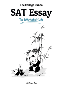 Nielson Phu - The College Panda’s SAT Essay  The Battle-tested Guide for the New SAT 2016 Essay (2016, The College Panda)