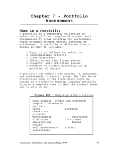 Portfolio Assessment - Ch7