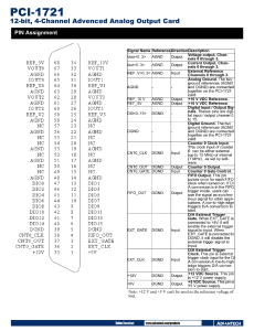 PCI-1721 Pin Assignment