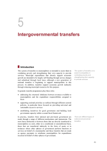 Chapter 5 - Intergovernmental transfers