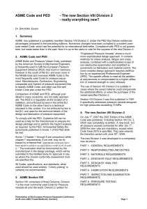 Koelbl New ASME VIII 2 PED 2009