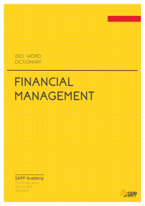 [SAPP] 650 Word Dictionary of F9 ACCA - Financial Management