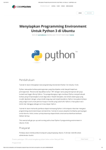 Menyiapkan Programming Environment Untuk Python 3 di Ubuntu - CodePolitan.com