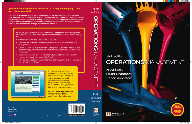 Operations Management 6th Ed