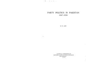 [K.K Aziz] Party Politics in Pakistan 1947-58