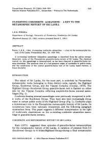 CO-EXISTING CORDIERITE- ALMANDINE