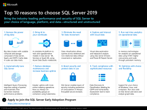 SQL Server 2019 Top 10 Reasons to Choose Infographic EN US