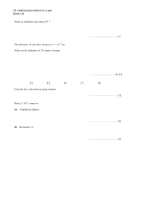 Y9 Mathematics Mid-term 1 Exam [2018-19]