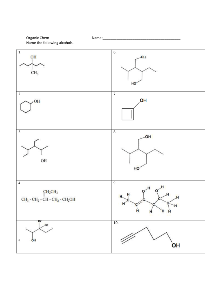 Alcohols