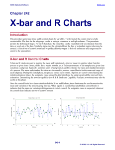 X-bar and R Charts