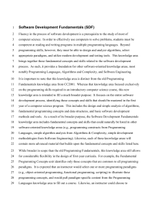 CS2013-Strawman-SDF-Software Development Fundamentals