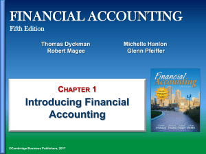 Chapter 1 - Introducing Financial Accounting
