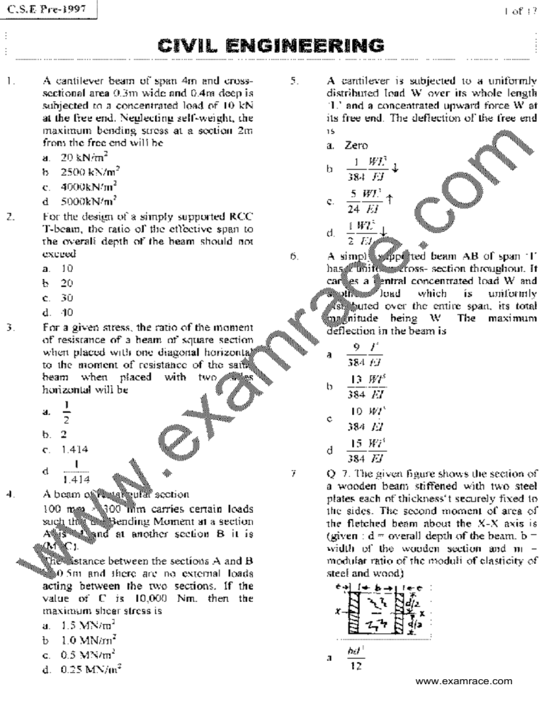 civil-engineering-objective-questions-part-1