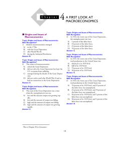 A FIRST LOOK AT MACROECONOMICS