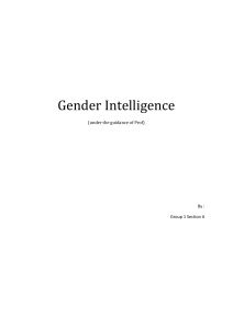 Gender Intelligence Report