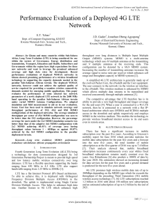 Paper 25-Performance Evaluation of a Deployed 4G LTE Network