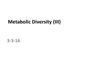 10-25-16 Metabolic Diversity IV Methanogenesis