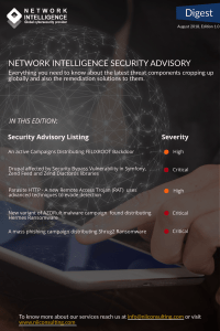 Security Advisory Digest Aug 2018 Edition 1.0