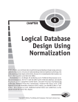 Logical Database Design Using Normalization