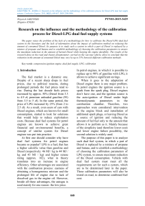 Research on the influence and the methodology of the calibration dyel fuel