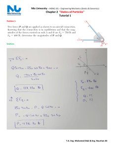 Tutorial 1