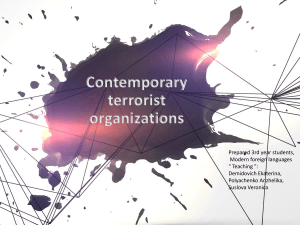 Contemporary terrorist organizations