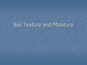 soil texture and moisture
