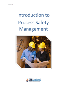 introduction to PSM - Process safety Mgt (OSHAcademy)