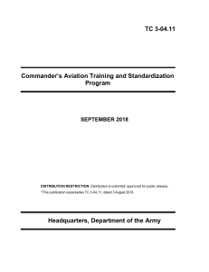 TC 3-04.11 Commander's Aviation and Training Standardization Program SEPT 2018