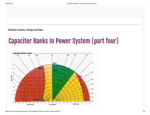 Capacitor Banks In Power System (part four)