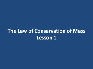 PPT Conservation of Mass Lesson 1 Notes PPT