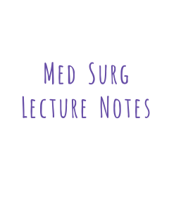 Lecture Notes outline for class 