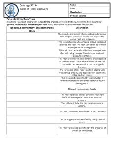 Types of Rock Practice