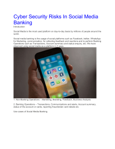 Cyber Security Risks In Social Media Banking