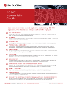 Checklist ISO 9001