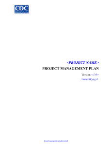 cdc up project management plan template