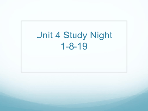 Unit 4 study night