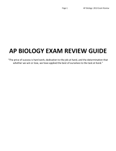 AP Biology Exam Review-Key