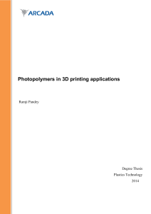 Photopolymers in 3D printing