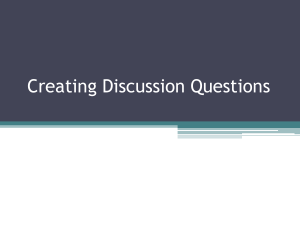 Creating Discussion Questions