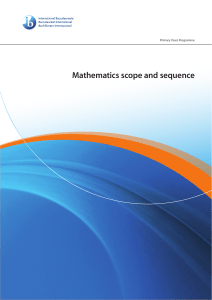 PYP math scope and sequence