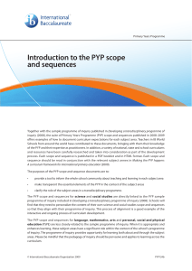 introduction to the pyp scope and sequences