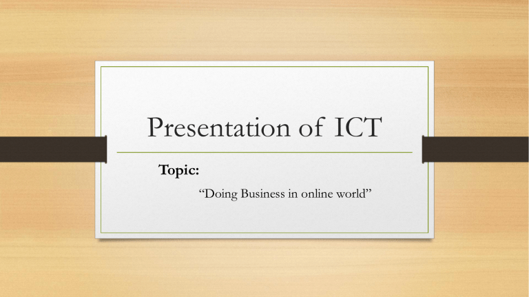 what is presentation in ict