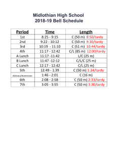 Bell Schedule 18-19