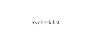 5S check-list