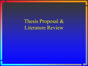 Write a Literature Review