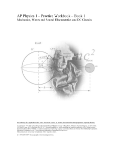 AP Physics 1 – Practice Workbook – Book 1