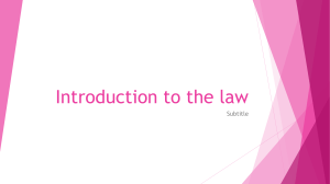 PPT 1 - intro to law