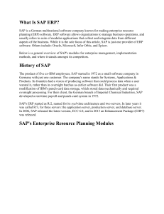 What Is SAP ERP