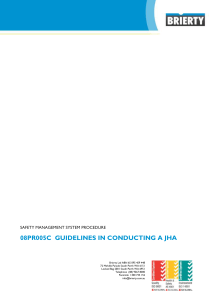 08PR005C Guidelines in Conducting a JHA